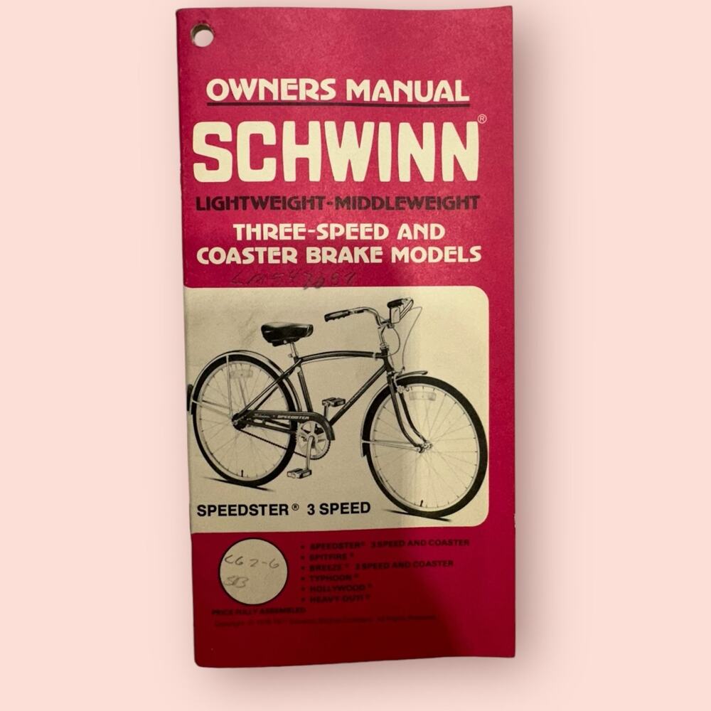 1978 Schwinn Lightweight-Middleweight Three Speed & Coaster Brake Owners Manual